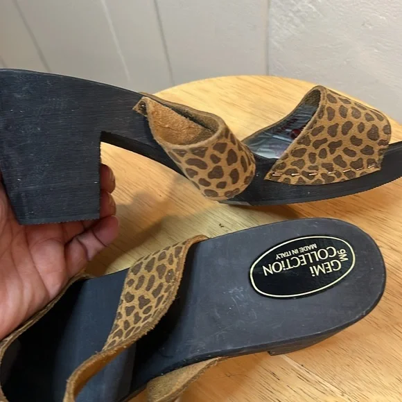 Gemi Collection leopard print block heel sandals - Picture 9 of 10